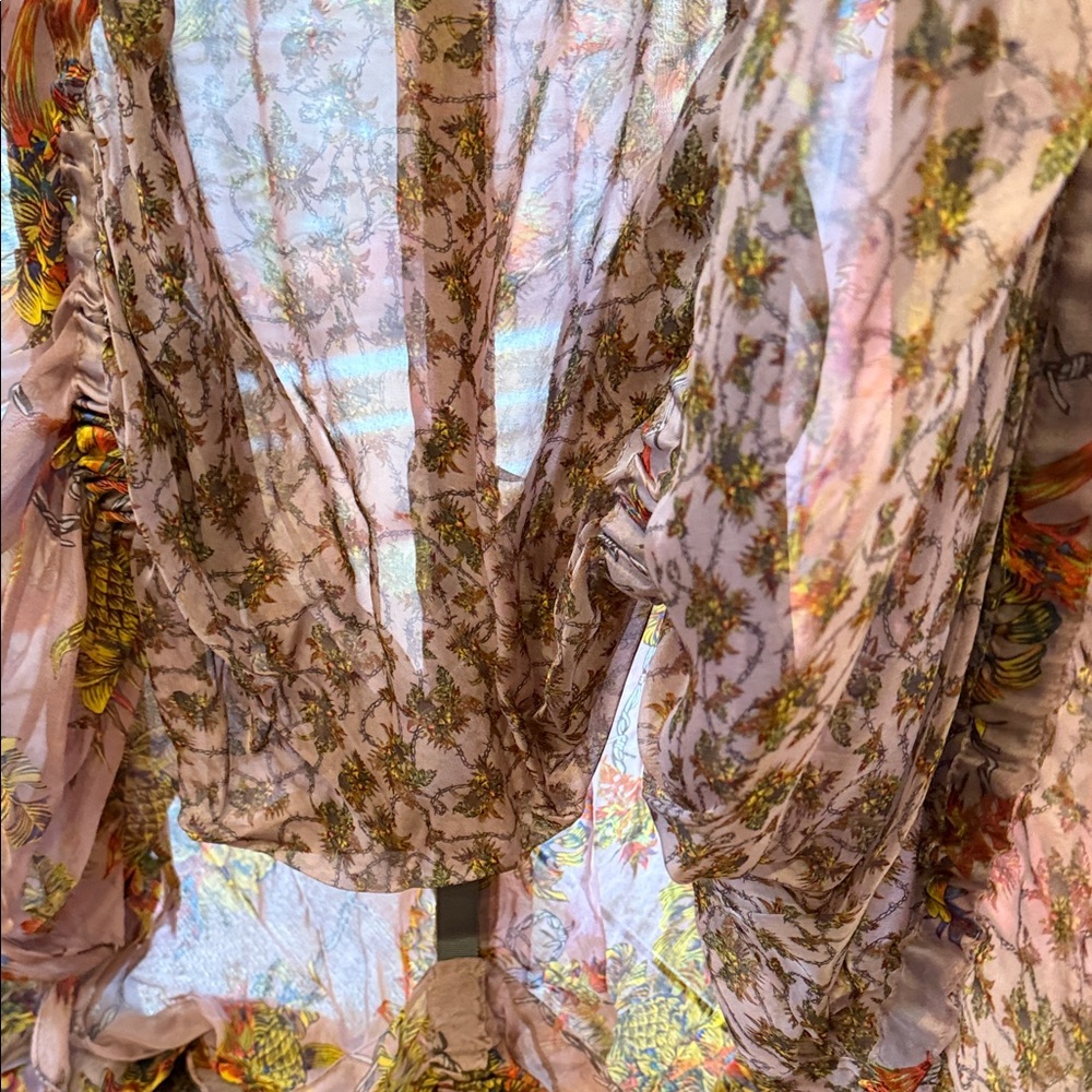 Bohemian chic!! Floral Patterned Women's Rouched parachute Skirt- FABULOUS!!! - Picture 5 of 9